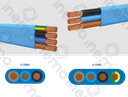 CABLE SUMERGIBLE PLANO DE GOMA DE 4 NÚCLEOS #10